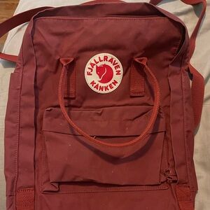 Fjallraven Kanken Backpack in Deep Red